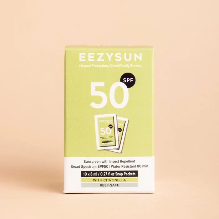 [E006] SPF 50+ With Insect Repellent Travel-Size Sunscreen Snap Packets 10